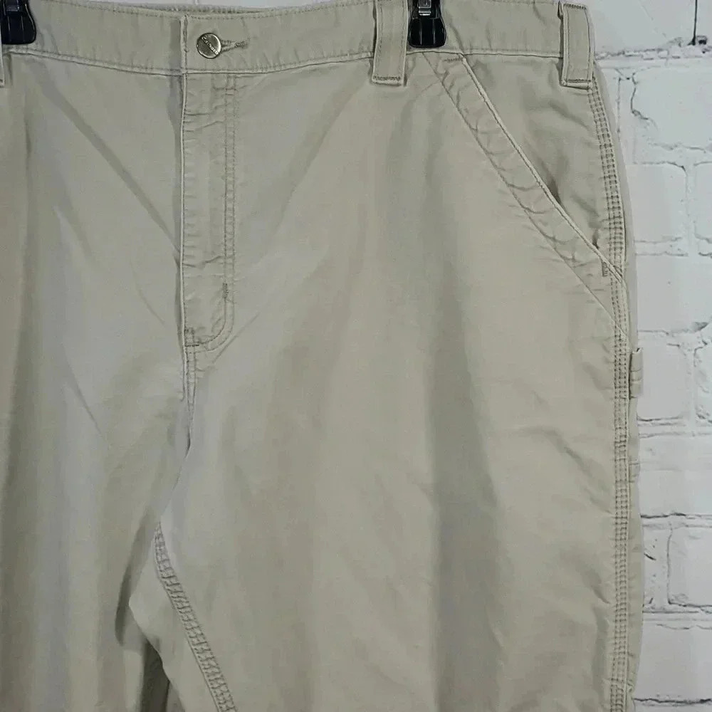 Carhartt Men's Loose Fit Canvas Utility Work Pant B151 Tan Size 42x30 RN 14806 - Picture 3 of 16
